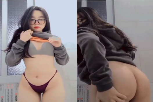 Em kính cận quyến rũ với mông khủng làm bùng nổ dục vọng