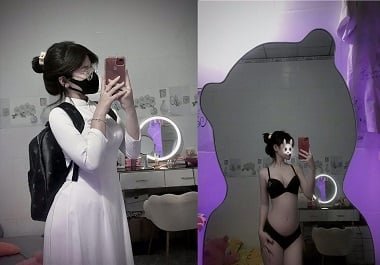 Thu Hiền cởi quần áo để quan hệ tình dục trong bộ đồ truyền thống áo dài