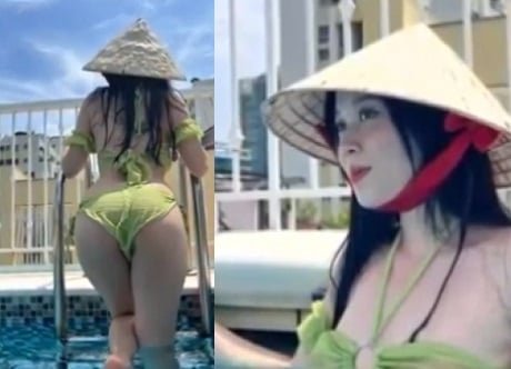 Video nóng Cao Thanh Tuyền thỏa mãn khao khát bên bể bơi